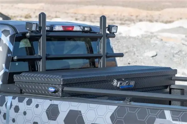 Deezee 17-23 Ford SuperDuty Cargo Management Cab Rack - Txt Blk thumbnail 4