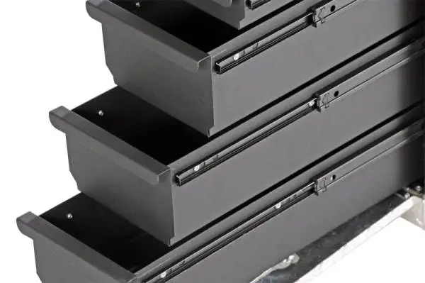 Deezee Universal Tool Box - Wheel Well Box With Drawers (Aluminum) image 2