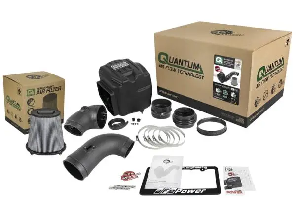 aFe Quantum Pro DRY S Cold Air Intake System 08-10 GM/Chevy Duramax V8-6.6L LMM - Dry image 6
