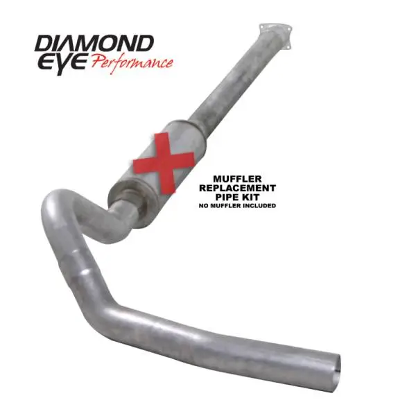 Diamond Eye KIT 4in Catback MFLR RPLCMENT PIPE Single AL: 01-05 CHEVY/GMC 6.6L 2500/3500 thumbnail 4