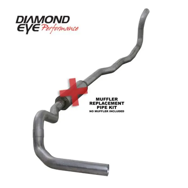 Diamond Eye KIT 4in Turbo Back MFLR RPLCMENT PIPE SGL AL: 89-93 DODGE CUMMINS 5.9L thumbnail 3