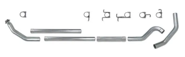 Diamond Eye KIT 4in Turbo Back MFLR RPLCMENT PIPE SGL SS: 98.5-02 DODGE CUMMINS 5.9L image 2