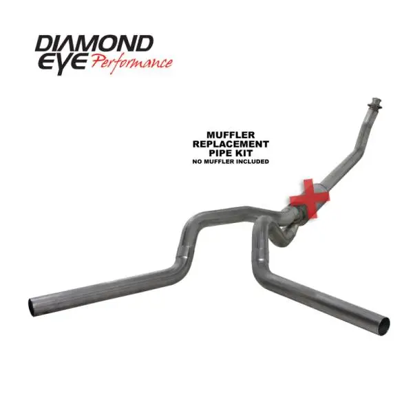 Diamond Eye KIT 4in Turbo Back MFLR RPLCMENT PIPE DUAL SS: 94-02 DODGE CUMMINS 5.9L image 4