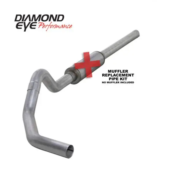 Diamond Eye KIT 4in Catback MFLR RPLCMENT PIPE Single AL: 2004.5-2007.5 DODGE CUMMINS 600 thumbnail 4