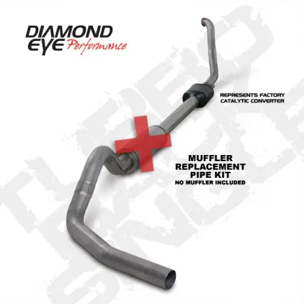 Diamond Eye KIT 4in TB MFLR RPLCMENT PIPE SGL SS 94-97 7 3L F250/F350 PWRSTROKE NFS W CARB EQIV STDS thumbnail 2