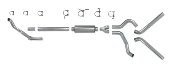 Diamond Eye KIT 4in Turbo Back DUAL AL: 94-97 FORD 7.3L F250/F350 PWRSTROKE NFS W/ CARB EQUIV STDS