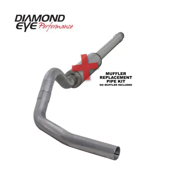 Diamond Eye KIT 4in Catback MFLR RPLCMENT PIPE Single AL: 94-97 FORD 7.3L F250/F350 PWRSTROKE thumbnail 2