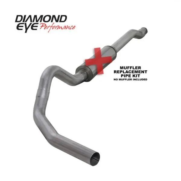 Diamond Eye KIT 4in Catback MFLR RPLCMENT PIPE SGL AL: 03-07 FORD 6.0L F250/F350 (Extended Cab Only) thumbnail 4