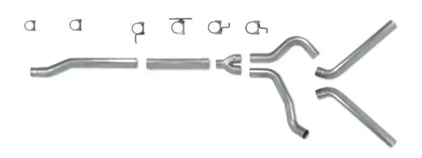 Diamond Eye KIT 4in Catback MFLR RPLCMENT PIPE DUAL AL: 03-07 FORD 6.0L F250/F350 thumbnail 2