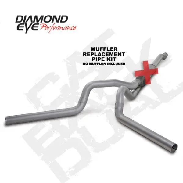 Diamond Eye KIT 4in Catback MFLR RPLCMENT PIPE DUAL AL: 03-07 FORD 6.0L F250/F350 thumbnail 3