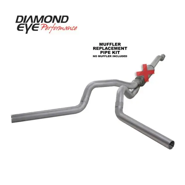 Diamond Eye KIT 4in Catback MFLR RPLCMENT PIPE DUAL AL: 03-07 FORD 6.0L F250/F350 thumbnail 4