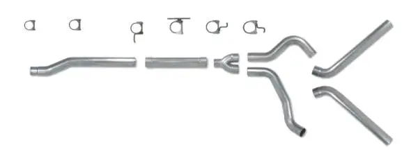 Diamond Eye KIT 4in Catback MFLR RPLCMENT PIPE DUAL SS: 03-07 FORD 6.0L F250/F350 thumbnail 2