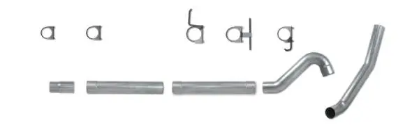 Diamond Eye KIT 4in Catback MFLR RPLCMENT PIPE Single AL: 03-06 FORD 6.0L EXCURSION thumbnail 2