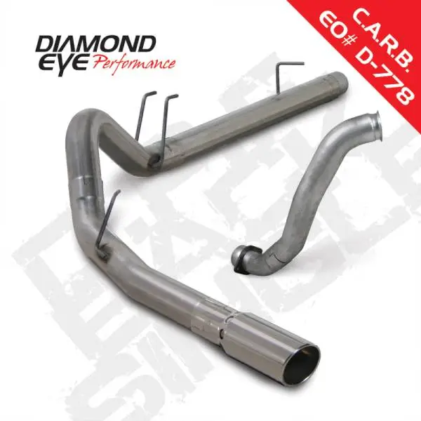 Diamond Eye KIT 4in DPF-BACK w/ DP Single SS 08-10 Ford 6.4L Powerstroke F250/F350