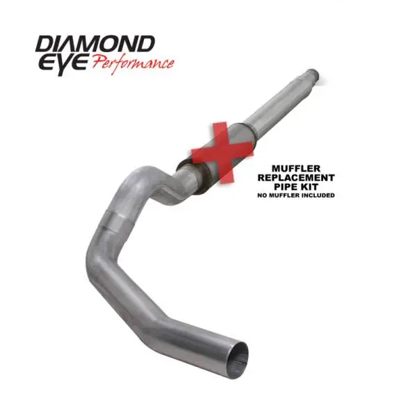 Diamond Eye KIT 5in Catback MFLR RPLCMENT PIPE Single AL: 94-97 FORD 7.3L F250/F350 PWRSTROKE thumbnail 2