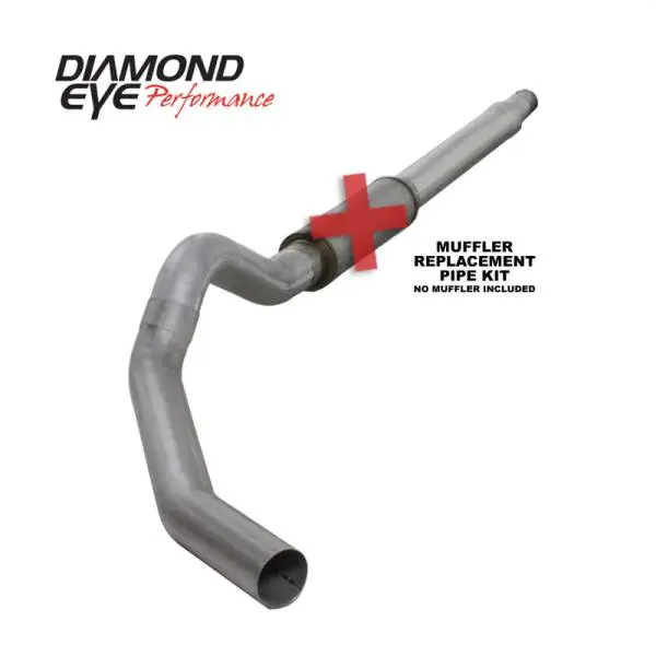Diamond Eye KIT 5in Catback MFLR RPLCMENT PIPE Single AL: 03-07 FORD 6.0L F250/F350 thumbnail 2