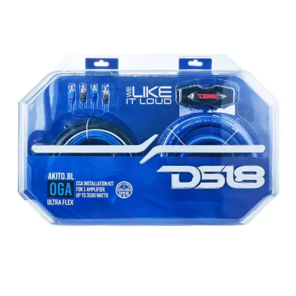 DS18 0-GA Amplifier Install Kit Advance- Blue thumbnail 4