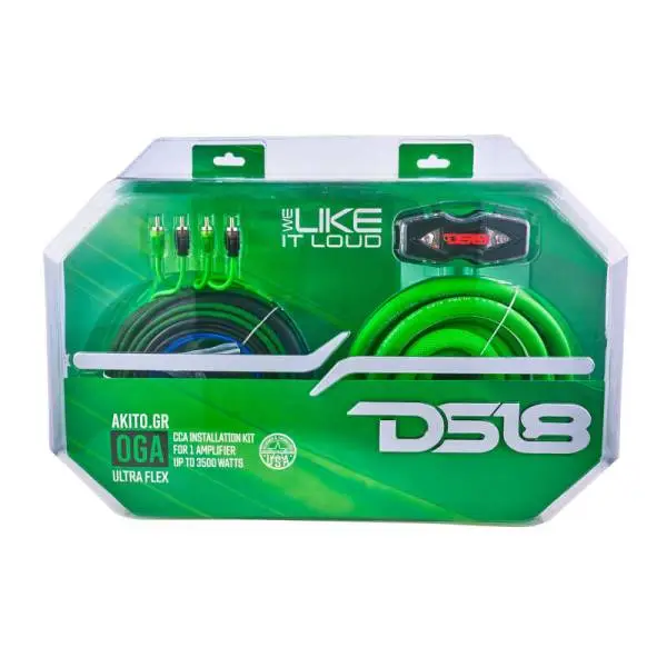 DS18 0-GA Amplifier Install Kit Advance- Green thumbnail 4