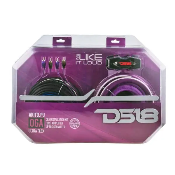 DS18 0-GA Amplifier Install Kit Advance- Purple thumbnail 4