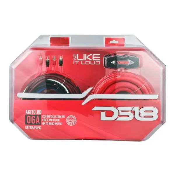 DS18 0-GA Amplifier Install Kit Advance- Red thumbnail 4