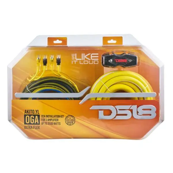 DS18 0-GA Amplifier Install Kit Advance- Yellow thumbnail 4