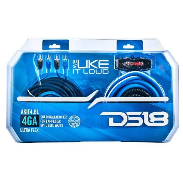 DS18 4-GA Amplifier Install Kit Advance- Blue image 3