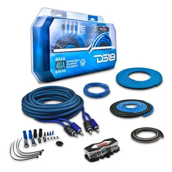 DS18 4-GA Amplifier Install Kit Advance- Blue image 6