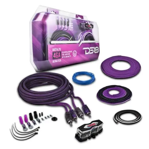 DS18 4-GA Amplifier Install Kit Advance- Purple image 6