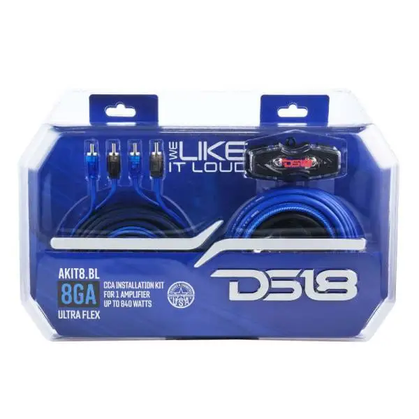 DS18 8-GA Amplifier Install Kit Advance- Blue image 4