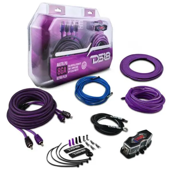 DS18 8-GA Amplifier Install Kit Advance- Purple image 2