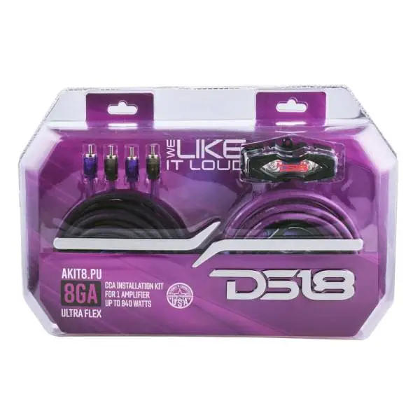 DS18 8-GA Amplifier Install Kit Advance- Purple image 4