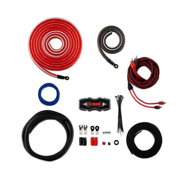 DS18 0-GA Amplifier Install Kit- Red thumbnail 2