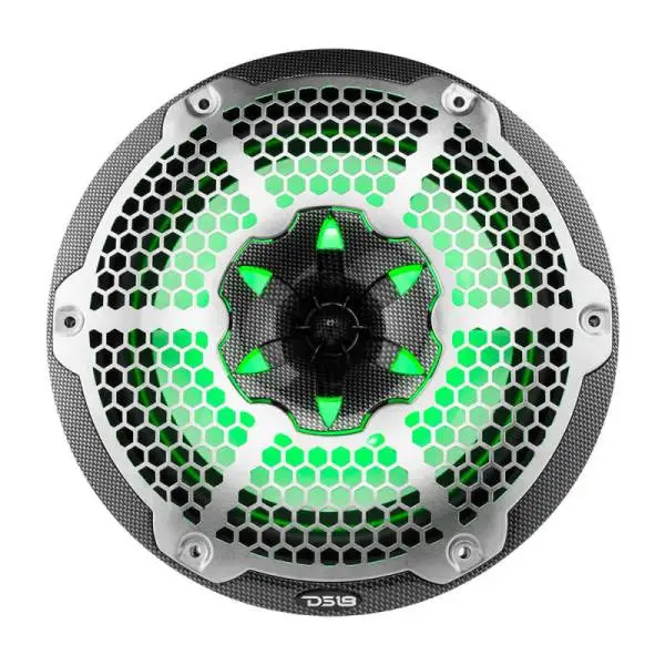 DS18 NXL-M Series Speaker w/ RGB LED Lights 10in 2-Way 200 Watts RMS 4 ohm Black Carbon Fiber image 3