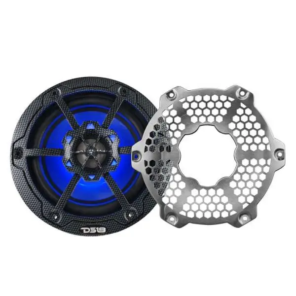 DS18 NXL-M Series Spkr w/ RGB LED Lights 6.5in 2-Way 125 Watts RMS 4 ohm Black Crbn Fiber w/ Cover image 3