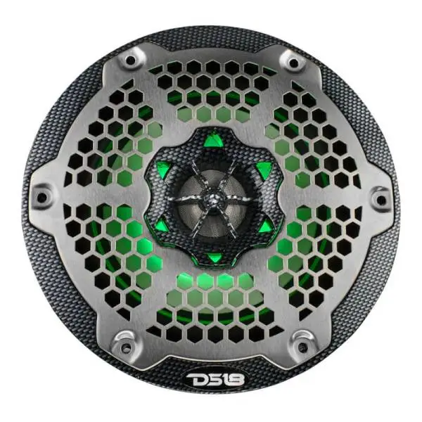 DS18 NXL-M Series Spkr w/ RGB LED Lights 6.5in 2-Way 125 Watts RMS 4 ohm Black Crbn Fiber w/ Cover image 4