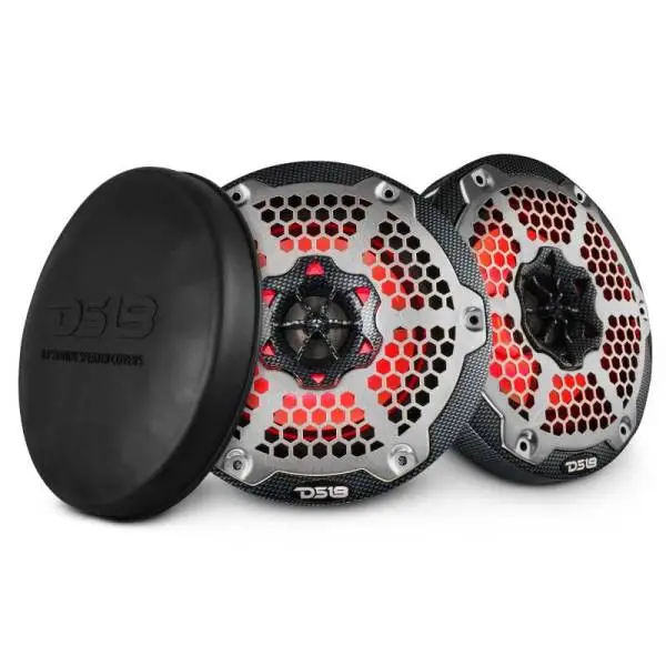 DS18 NXL-M Series Spkr w/ RGB LED Lights 6.5in 2-Way 125 Watts RMS 4 ohm Black Crbn Fiber w/ Cover image 7