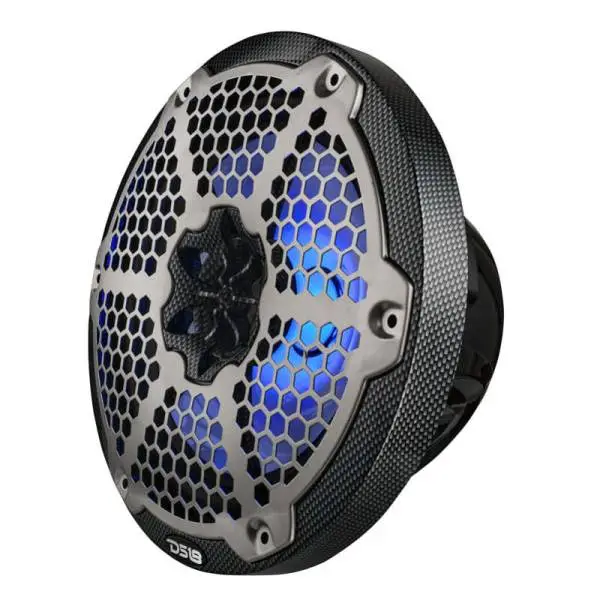 DS18 NXL-M Series Speaker w/ RGB LED Lights 8in 2-Way 125 Watts RMS 4 ohm Black Crbn Fiber w/ Cover image 7