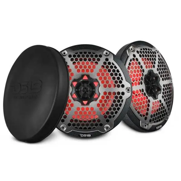 DS18 NXL-M Series Speaker w/ RGB LED Lights 8in 2-Way 125 Watts RMS 4 ohm Black Crbn Fiber w/ Cover image 8
