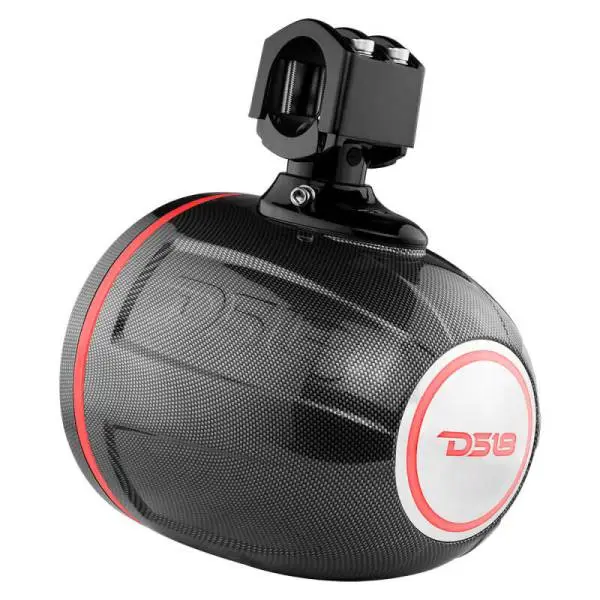 DS18 Compact Pro Towers 8in 250 Watts RMS RGB LEDs PRO-HY8.4B Included Cover Incl Black Crbn Fiber image 2
