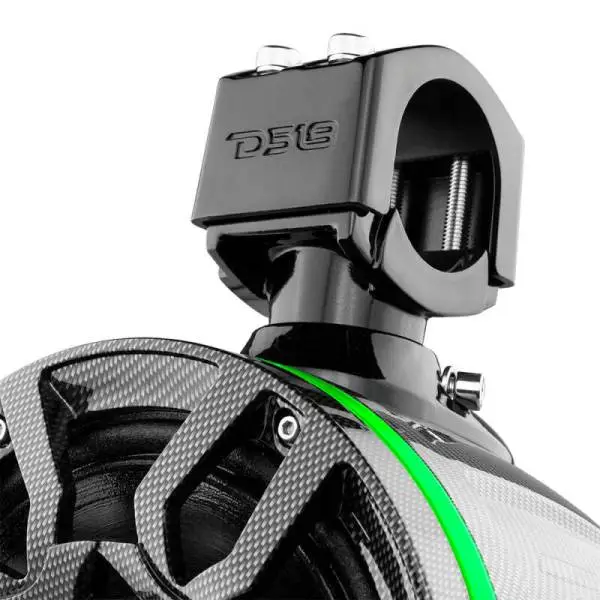DS18 Compact Pro Towers 8in 250 Watts RMS RGB LEDs PRO-HY8.4B Included Cover Incl Black Crbn Fiber image 3