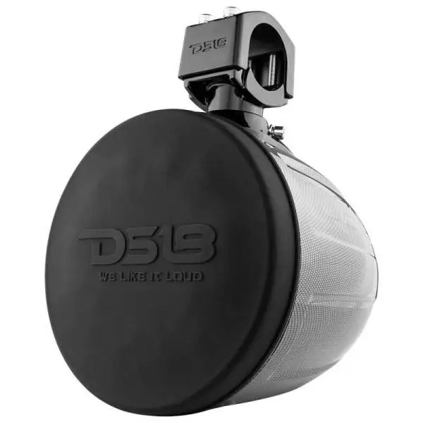 DS18 Compact Pro Towers 8in 250 Watts RMS RGB LEDs PRO-HY8.4B Included Cover Incl Black Crbn Fiber image 6