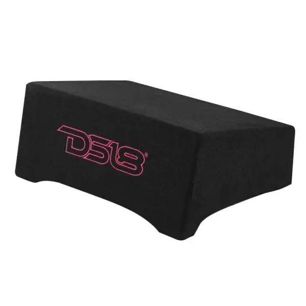 DS18 Single 10in Shallow Subwoofer and Enclosure 600 Watts RMS Downfiring Sealed Black Carpet image 7