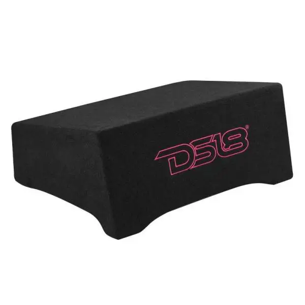 DS18 Single 10in Shallow Subwoofer and Enclosure 600 Watts RMS Downfiring Sealed Black Carpet image 8