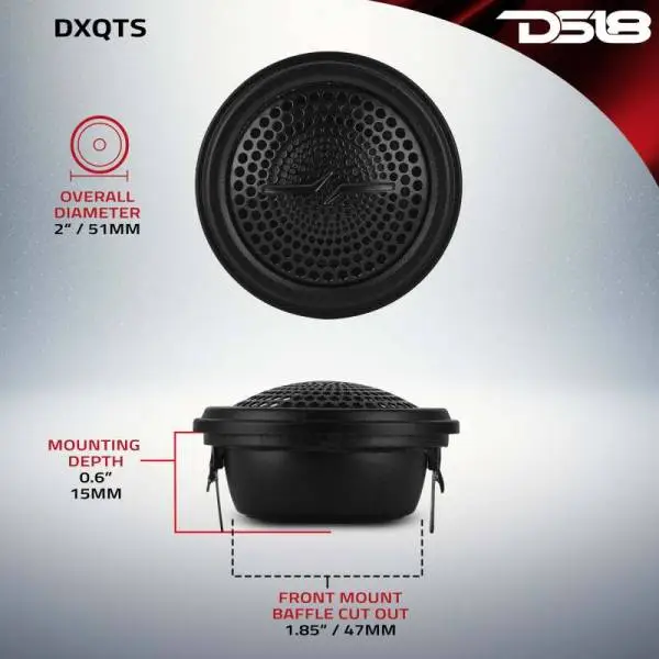DS18 Deluxe Quality 2in Dome Neodymium ABS Body 30 Watts RMS 1in Silk Vc 4 ohm image 8