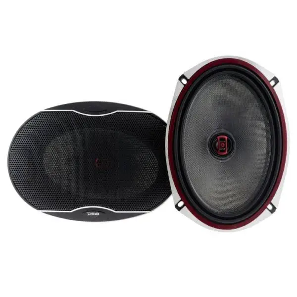 DS18 6x9in 160 Watts RMS 3 ohm 2-Way Coaxial Speakers And Component System w/ Fiberglass Cone