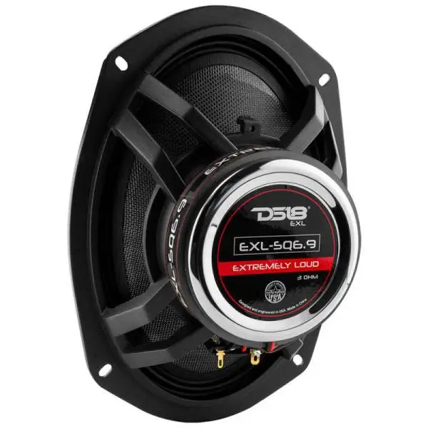 DS18 6x9in 160 Watts RMS 3 ohm 2-Way Coaxial Speakers And Component System w/ Fiberglass Cone image 3