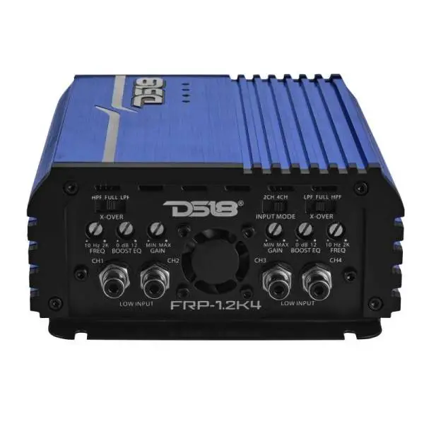 DS18 4-Channel Class-D Amp Stereo Full-Range 4 x 120 W RMS at4 ohm- Blue image 2