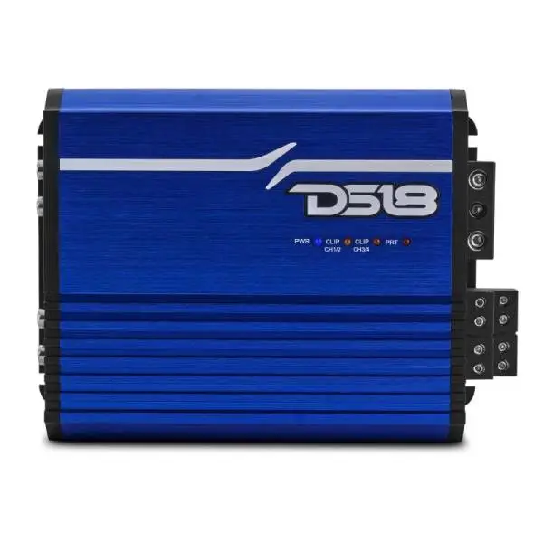 DS18 4-Channel Class-D Amp Stereo Full-Range 4 x 120 W RMS at4 ohm- Blue image 5