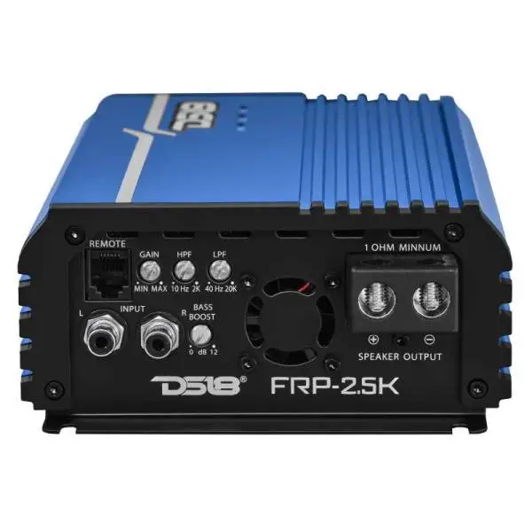 DS18 1-Channel Amp Class D Full-Range Monoblock 2500 Watts RMS/1ohm Blue thumbnail 4