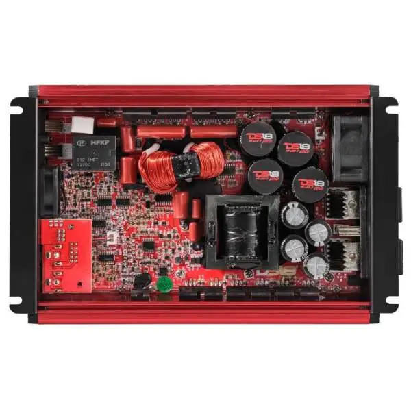 DS18 1-Channel Amp Class D Full-Range Monoblock 2500 Watts RMS/1ohm Red thumbnail 2